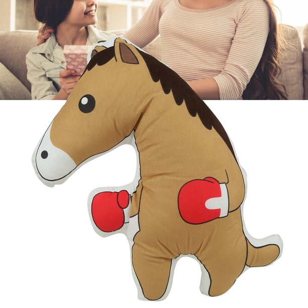 Peluche Divertido Caballo Dibujos Animados Emoción Peluche Juguete Muñeca Animal Relleno Mascota Caballo Almohada