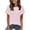 #117-Pink, variant on TaTaai Women's Spring Summer Striped V-Neck Short Sleeve Loose Casual Tops Lightweight Soft Comfy Stylish Blouses for Daily Life Outfits Gift