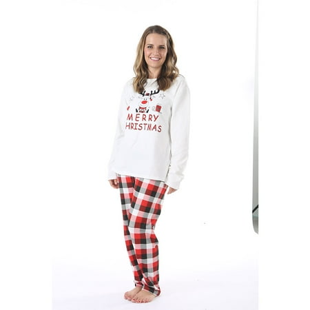 

Promotion!Family Matching Christmas Pajamas Set Cotton Xmas Deer Holiday Pajamas Sleepwear Dad Mom Kids PJs
