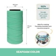 thumbnail image 4 of The Beadsmith Knot It Waxed Polyester Cord – Seafoam Color – 0.7mm Diameter – Light Wax, 144 Meters (472 Feet) Per Spool – Make Jewelry, Macrame, Friendship Bracelets and DIY Crafts, 4 of 5
