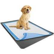 Skywin Dog Pad Holder Tray 24x36 in  ( 1 Pack ) No Spill Pee Pad Holder for Dogs - Works with Most Training Pads - Easy to Clean and Store - Perfect for Dog Potty Tray (Grey)