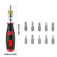 thumbnail image 3 of Ratcheting Screwdriver Set, 10-in-1 1/4" Hex-Shaft Magnetic-Screwdriver Quick-Load Screwdriver Bits/Sockets and Adapter Multi-bit Screw Driver Repair Tools, 3 of 9