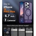 thumbnail image 2 of Funda con Soporte Magnético invisible, Delgada Translúcida Mate, para iPhone 15 Pro Max 6.7", Morado, 2 of 7