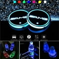 thumbnail image 1 of Led Coaster, Led Car Logo Cup Lights Up Holder, Three Modes, Seven Colors Waterproof Led Car Cup Holder With Light Sensor, Suitable For German Vehicles And Some Italian Vehicles, 1 of 6