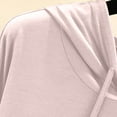 thumbnail image 5 of XFLWAM Women Casual Long Sleeve Loose T-Shirt Drawstring Hooded Pajamas Pullover Tops Solid Color Home Clothes Beige M, 5 of 7