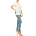 thumbnail image 3 of Women's Chic Ruffle Sleeve Blouse – Round Neck, Solid and Print Styles, 3 of 6