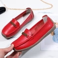 thumbnail image 3 of Women's Casual Loafers Slip On Leather Shoes Lightweight Casual Walking Shoes Female Moccasins Classic Penny Loafer Flats Boat Shoes, 3 of 8