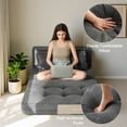 thumbnail image 3 of BYBYME Folding Sofa Bed,Adjustable 6" Floor Sofa Bed,4 in 1 Tufted Folding Couch Bed Foam Floor Couch,Convertible Chair with Pillow for Guest Room,Twin,Dark Grey, 3 of 9