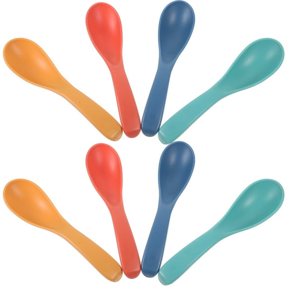 8 Pcs Food Spoon Soup Spoons Cereal Dinner Tasting Ice Cream Ramen Student Child