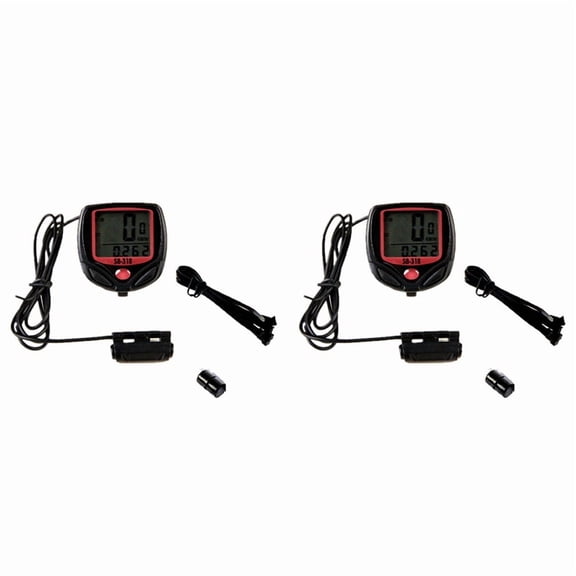 2X Waterproof Bike Computer Bicycle Meter Odometer Speedometer LCD Display Cycling Computer Velocimetro Wired Stopwatch