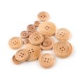 thumbnail image 3 of BUYISI 20 Wooden Buttons In Natural Wood Color Perfect For Clothing And Handmade Items 12.5Mm, 3 of 5
