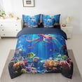 thumbnail image 2 of Erosebridal Sea Octopus Bedding Sets Twin Size,Marine Wildlife Comforter Sets with Sheets,Underwater World Decor,Reversible,Breathable,7-Piece, 2 of 5
