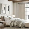 thumbnail image 5 of 102 Inches Long Oatmeal Colored Pinch Pleat Sheer Curtains with Hooks,Back Tab Semi Transparentes Light Filtering Linen Cotton Blend Ocher Tone Rustic Cabin Style Drapes Curtains,40x102 inch Length, 5 of 17
