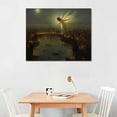 thumbnail image 2 of JEUXUS John Atkinson Grimshaw Canvas Wall Art, Spirit of The Night Fairy Flying in The Sky Oil Painting Pic Poster Decorative Painting Canvas Wall Art Living Room Posters Bedroom Painting, 2 of 4
