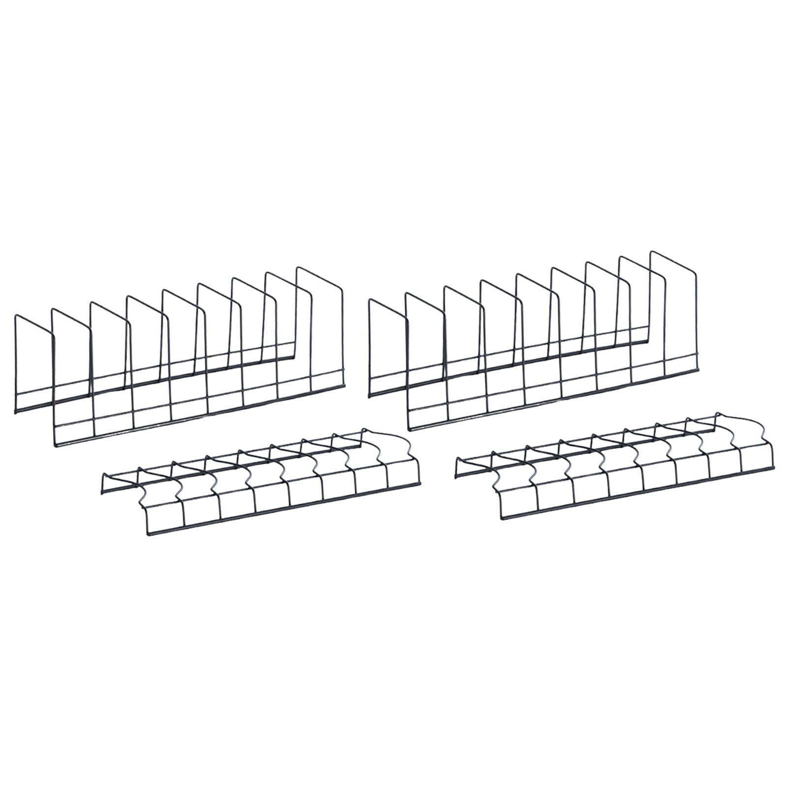 CoudarTitie 2 Bowl Drying Rack 2 Dish Holder Drain Basket for Home Restaurant Countertop Black