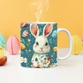 thumbnail image 4 of PATLOLLAV Adorable Easter Bunny Pattern Ceramic Mug - Cute Rabbits Coffee Mug - Pastel Egg Tea Cup - Festive Spring Aesthetic Drinkware for Home, Office - Gift for Kids, Women, Animal Lovers, 4 of 4