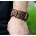 thumbnail image 6 of Marshal Leather Bracelet Tree of Life - Nordic Bracelet with Yggdrasil Amulet - Pagan Jewelry of Dara Celtic Knot, 6 of 8