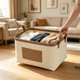 thumbnail image 5 of Foldable Storage Basket With Handle For Wardrobe Shelf Nursery Bedroom Living Room, 5 of 6