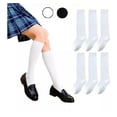 thumbnail image 1 of Calceta Escolar Lisa 6 Pares Talla 3/5 Años Color Blanco, 1 of 3