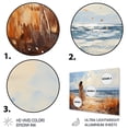 thumbnail image 3 of Designart "Coastalbeachsand Sandy Serenity Painting VII" People Metal Wall Decor, 3 of 5