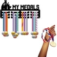 thumbnail image 7 of My Medals Medal Holder Display Medal Hanger Sports Rack Wall Mount Iron Frame Small Hooks Hanging Awards Metal Medal Hangers for Running Swimming Marathon Soccer Gymnastics 11.4 x 5.1Inch, 7 of 7