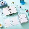 thumbnail image 5 of 2 Sets Mini Transparent Ring Binder Covers with 3 Rings and Inner Paper Folder Pocket (White,Black), 5 of 5