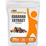 BulkSupplements Guarana Extract (22% Caffeine) Powder - 800mg per Serving - 1 Kilogram (2.2 lbs) - 1250 Servings