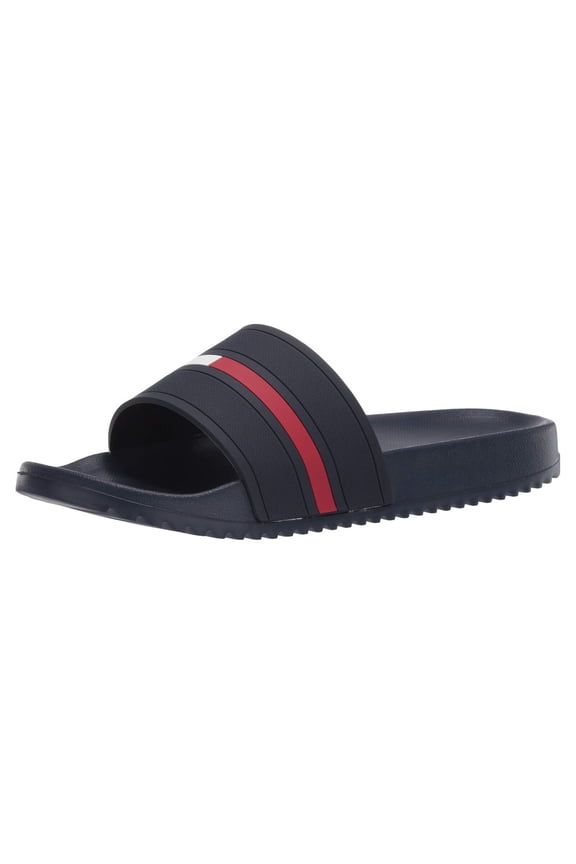 Mens Navy Comfort Redder Round Toe Slip On Slide Sandals 10 M