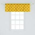 thumbnail image 2 of Ambesonne Queen Bee Window Valance, Geometric Honey Lover, 54" X 18", Earth Yellow Seal Brown, 2 of 3