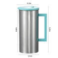 thumbnail image 3 of Cold Water Kettle 1.8L Stainless Steel Beverage Dispenser - Large Capacity Pitcher for Juice, Iced Tea & Lemonade, Split Lid, Leakproof Seal, Heat-Resistant Handle, 3 of 9