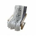 thumbnail image 4 of Eat Dessert First Soft Flannel Fleece Blanket, Life is Short Food Inspired Words on Spoon Retro Chalk Board, Cozy Plush for Indoor and Outdoor Use, 50" x 70", Charcoal Grey and White, by Ambesonne, 4 of 6