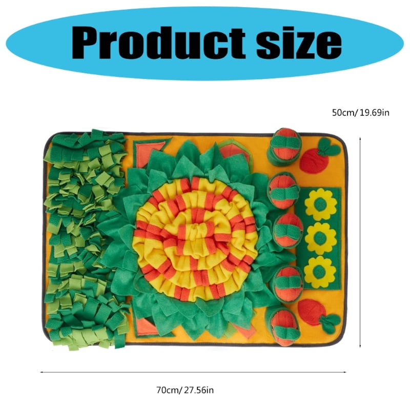 Engaging Foraging Mat Treats Feeder Snuffle Mat For Dog Promotes Cognitive Development Interaction Enrichment Puzzle Mat