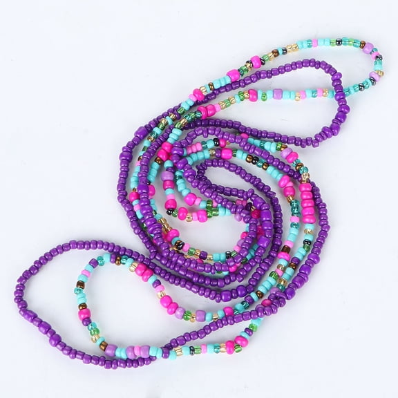 Toyvian Women's Waist Chain Jewelry Set, Glass Beads, 3-Piece Beach Style Belly Chain Accessories