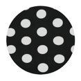 thumbnail image 2 of Round Fitted Tablecloth Polka Dot Black Cute Table Cloth with Elastic Edged Waterproof Wipeable Round Table Cover for Patio Parties Outdoor Decor, 2 of 7