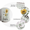 thumbnail image 6 of Shower Curtain Waterproof for Bathroom 72x84 Inch, Bee Sunflower Bath Curtain for Bath Stalls and Tub Sage Green Plaid You Are My Sunshine Decorative Shower Curtains with Hooks, 6 of 8