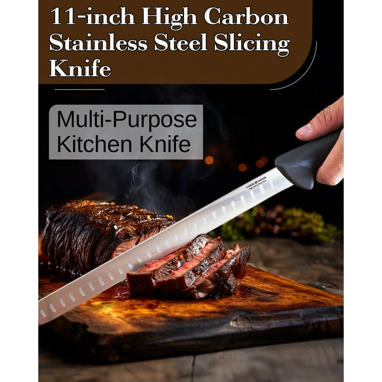 Cook N Home Brisket Carving Knife, 11-inch BBQ Slicing Meat