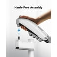thumbnail image 5 of Kyspho Single Monitor Arm for 13 to 34 Inch Screens, Adjustable Desk Mount with Clamp and Grommet Base, Fits VESA 75x75mm and 100x100mm, Supports Up to 19.8 lbs, White, 5 of 7