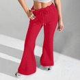 thumbnail image 2 of Aricy Flare Wide Leg Sweatpants Women Cute Drawstring High Waisted Fleece Lined Sweat Pants with Pockets Comfy Lounge Pants, 2 of 5