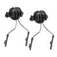 thumbnail image 1 of Adaptador de riel para casco, soporte para asiento de cabeza, juego de 1 par de adaptadores de riel para auriculares tácticos Negro, 1 of 9