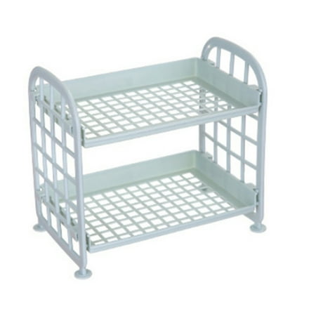 

Storage Rack 2-Tier Standing Rack Multipurpose Desktop Shelf For Bathroom Kitchen Bedroom New