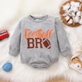 thumbnail image 2 of Felwors Infant Boys Girls Long Sleeve Letter Rugby Print Romper Bodysuit For Children Clothes, 2 of 4