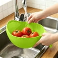 thumbnail image 3 of Rice Washer Strainer Bowl,Plastic Colander Bowls, Side Drainers Colander for Cleaning Fruits,Vegetables and Beans,Versatile Kitchen Tool Ideal for Soaking,Washing, Cleaning and Rinsing Rice(S GN), 3 of 5