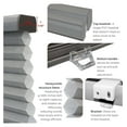 thumbnail image 4 of Cordless Cellular Light Filtering Shade 40 3/4 W x 66 H, White (Arrives 1/4" Narrower) 40.75"W x 66"H, 4 of 8