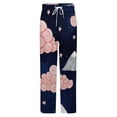 thumbnail image 5 of Mountain Clouds Night Sky Winter Female Pants Flannel High Waist Women Pants Lady Warm Straight Leg Plush Trousers, 5 of 7
