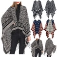 thumbnail image 2 of Coofit Foulard Poncho Foulard Pashmina Chaude Ouverte devant pour Femmes Dames, 2 of 10