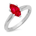 thumbnail image 7 of Solitaire Engagement Ring for Women - 1.5ct Simulated Pink Tourmaline in 14K White Gold Promise Ring, 7 of 7