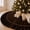 Brown-Pearls, variant on Guvpev Christmas Tree Skirt, 36" Black Velvet Tree Skirt with Ruffled Edge & Tie Bows, Christmas Tree Decoration, Elegant Soft Holiday Tree Base Cover Mat for Xmas Decorations