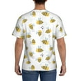 thumbnail image 3 of Vsdgher Bee Print Men's Dry Fit Mesh Athletic Shirts Moisture Wicking Tennis T-Shirt Tops, 3 of 9