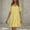 100#Yellow, variant on gljltg Women's Casual V-Neck Pullover Dress with Short Skirt, Polyester Fabric, Lightweight Breathable Spring Summer, Versatile Stylish Outfit, Easy Care Hand Washable