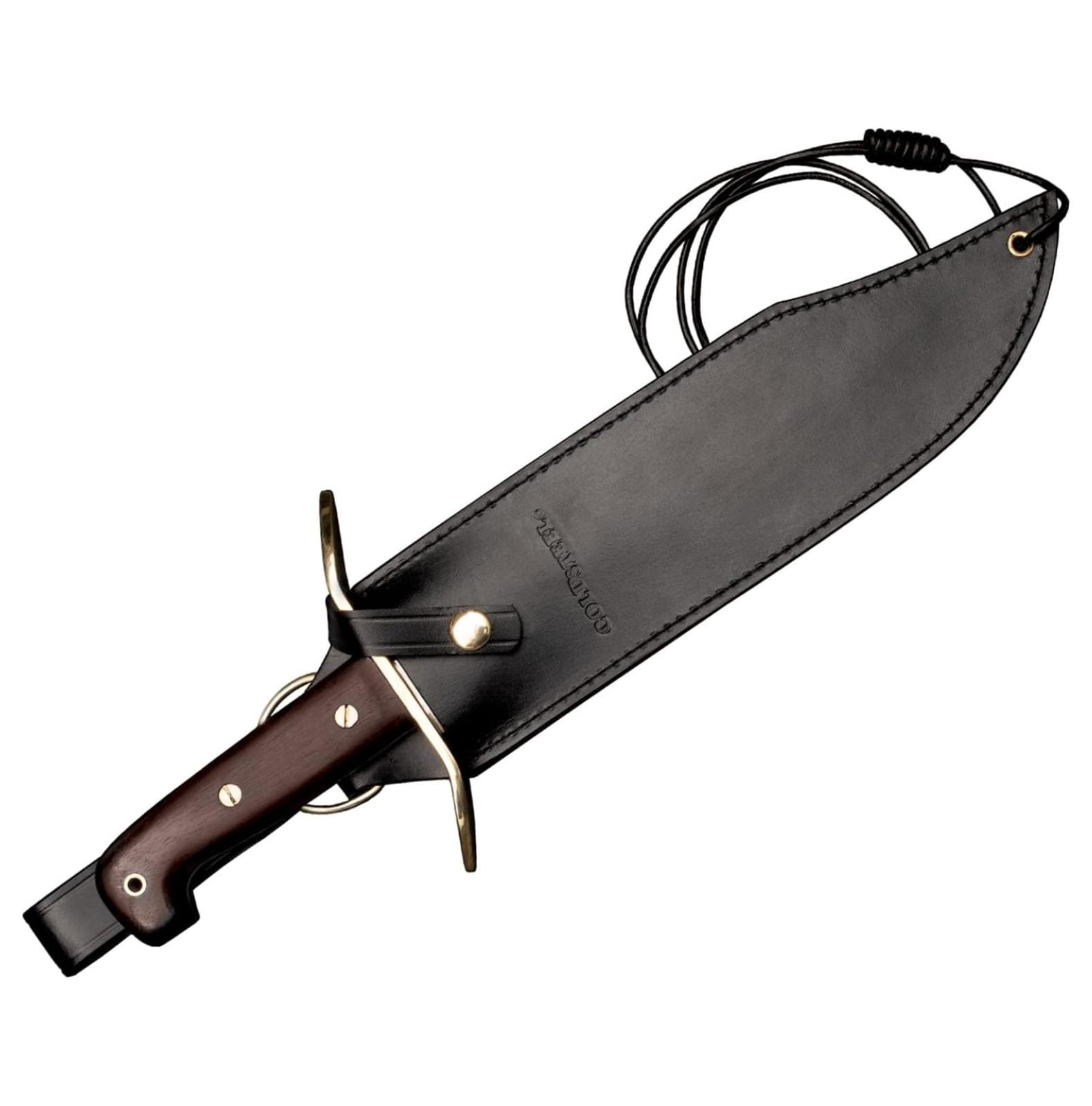 Wild West Bowie 10.75" 1090 High-Carbon Steel Clip Point Blade 5.25" Handle Fixed Blade Knife w/Leather Sheath